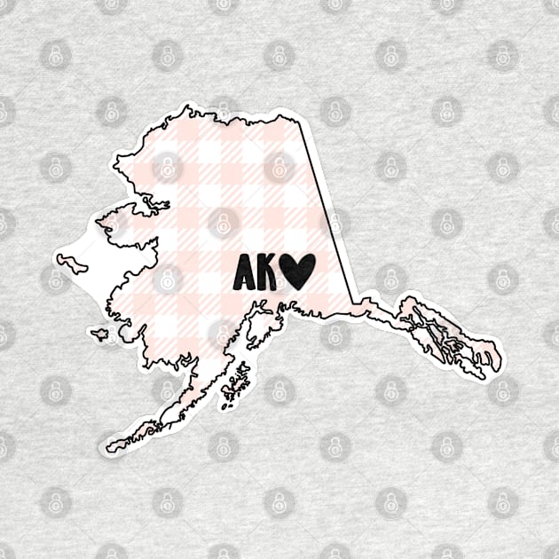 USA States: Alaska (pink plaid) by LetsOverThinkIt